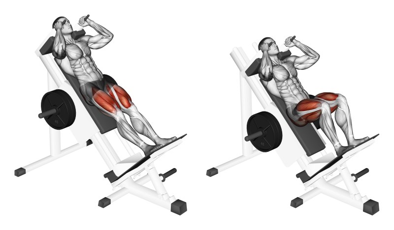 hack squat - esercizio per gambe e glutei