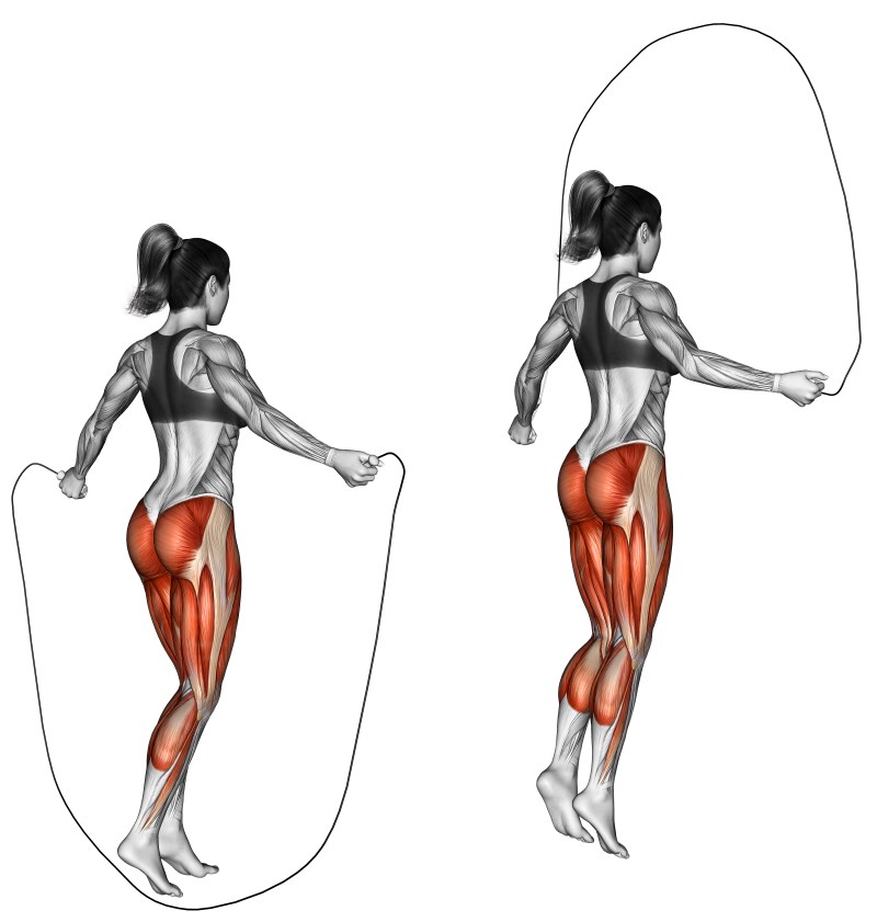 salto con la corda a piedi uniti - esercizio cardio