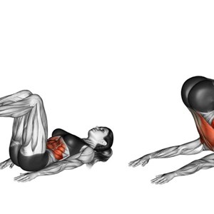 crunch inverso - esercizio per addominali