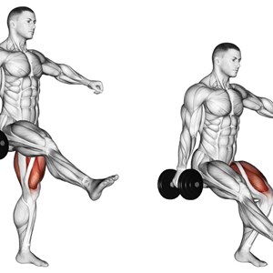 pistol squat con manubrio - esercizio per gambe e glutei