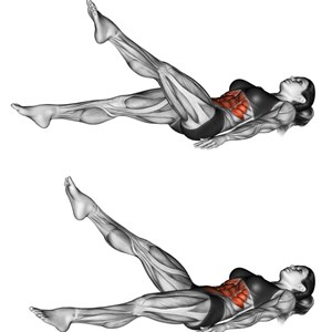 sforbiciate supini per addominali - esercizio per addominali