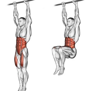 sollevamento gambe alle parallele - esercizio per addominali
